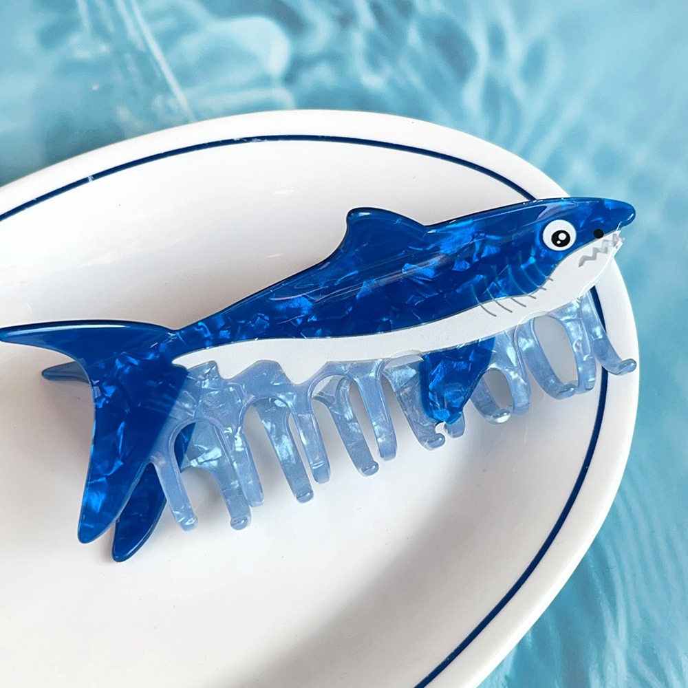 Korean Lifestyle & Kids Boutique - Haarspeld Oceaan Dier Haarklem Goudvis PVC