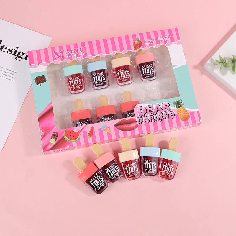 Lip Tint Korean - 12Pcs Korea Fruit Lip Tint Ijs