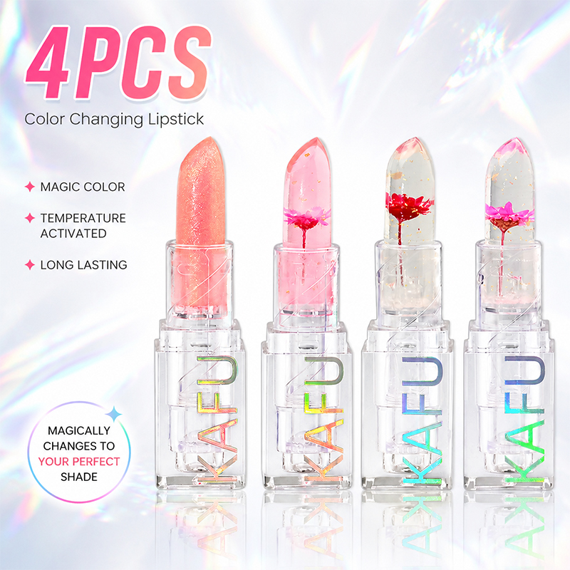 4-delige Temperatuur Jelly Kle - Lip Tint Korean recensie en prijs