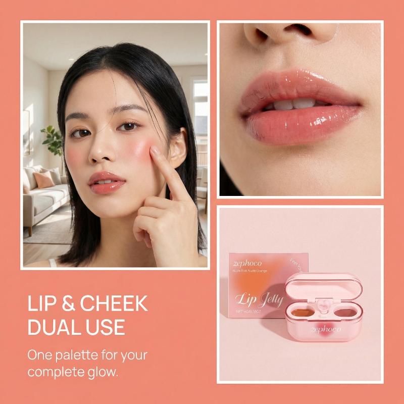 Twee-kleurige Jelly Lipgloss,  - Lip Tint Korean recensie en prijs