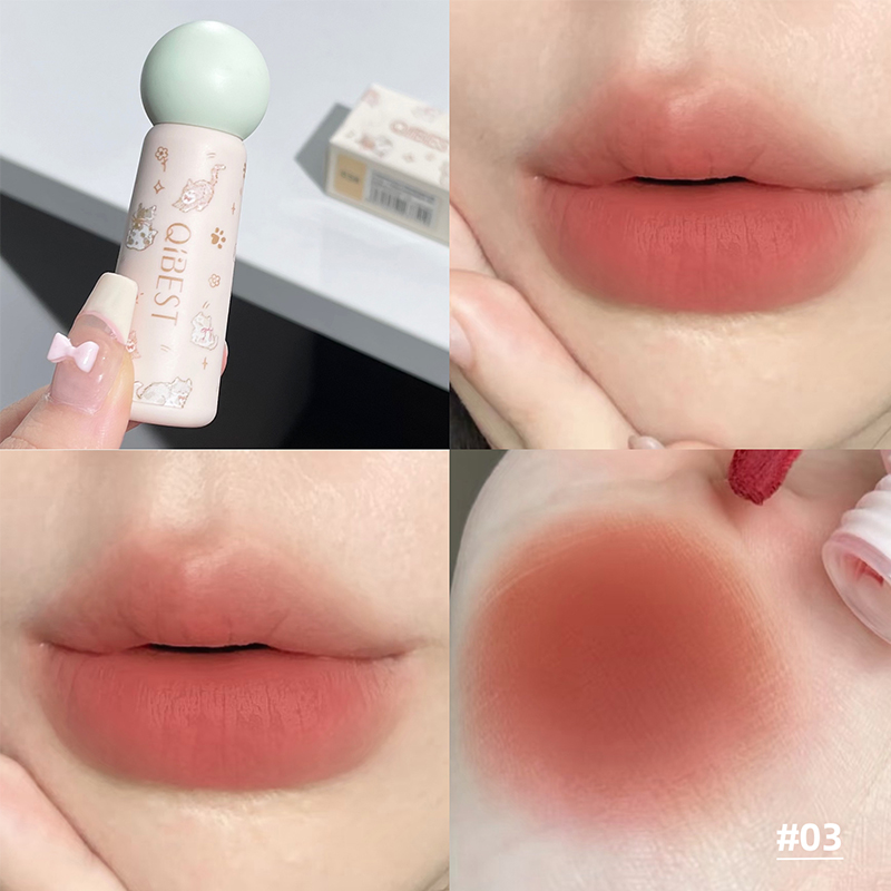 QIBEST Naakt Matte Lip Modder  - Lip Tint Korean recensie en prijs
