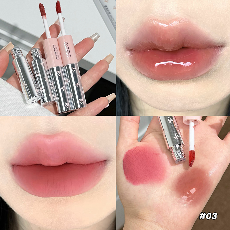 QIBEST Dubbele Hoofd Lipgloss  - Lip Tint Korean recensie en prijs